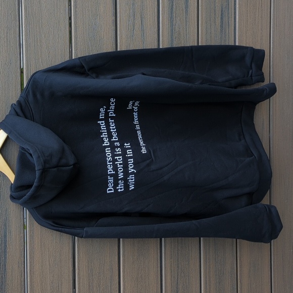 Women's Black Hoodie with Motivational Print - Size 3X NWT - Picture 3 of 5